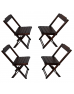 Kit com 04 Cadeiras Dobráveis - Imbuia